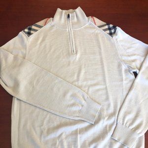 Burberry Men's 1/4 Zip Sweater XL (Fits Like L)